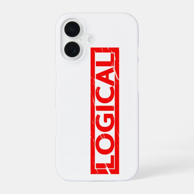 Logische Briefmarke iPhone 16 Hülle (Rückseite)