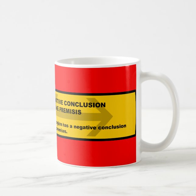 Logische Tatsache: Negative Schlussfolgerung von A Kaffeetasse (Rechts)