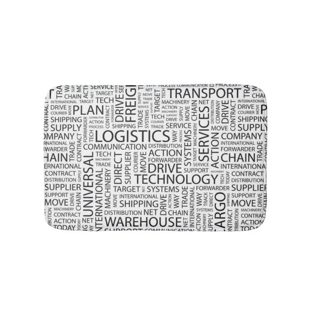 LOGISTIK kopieren mit Wörtern Badematte (Vorderseite)