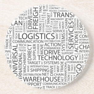 LOGISTIK kopieren mit Wörtern Getränkeuntersetzer