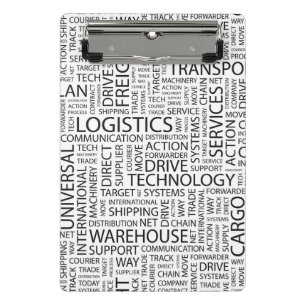 LOGISTIK kopieren mit Wörtern Mini Klemmbrett