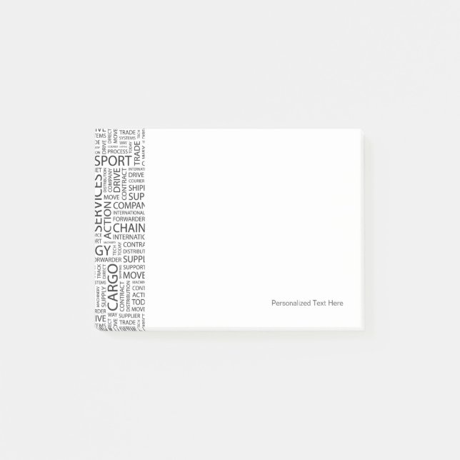 LOGISTIK kopieren mit Wörtern Post-it Klebezettel (Vorderseite)