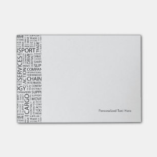 LOGISTIK kopieren mit Wörtern Post-it Klebezettel