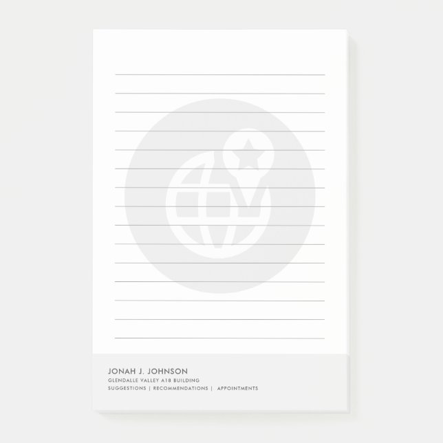 Logistik + Lieferkette | Minimaler Stil Post-it Klebezettel (Vorderseite)