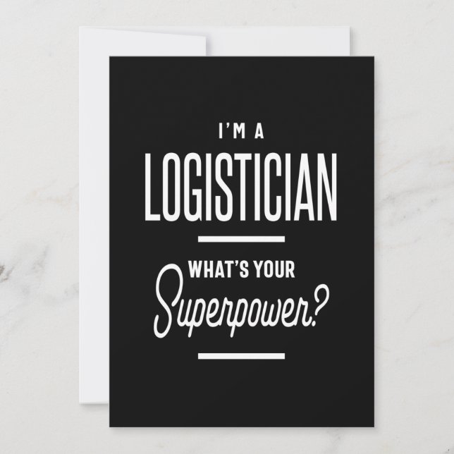 Logistiker Job Title Gift Dankeskarte (Vorderseite)