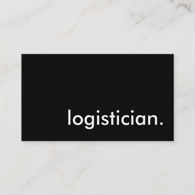 Logistiker. Visitenkarte (Vorderseite)
