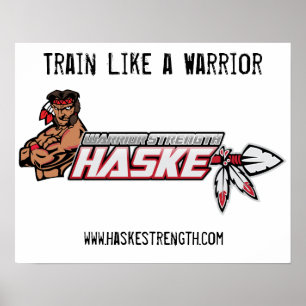 Logo2, www.haskestrength.com, Zug wie ein Krieger Poster