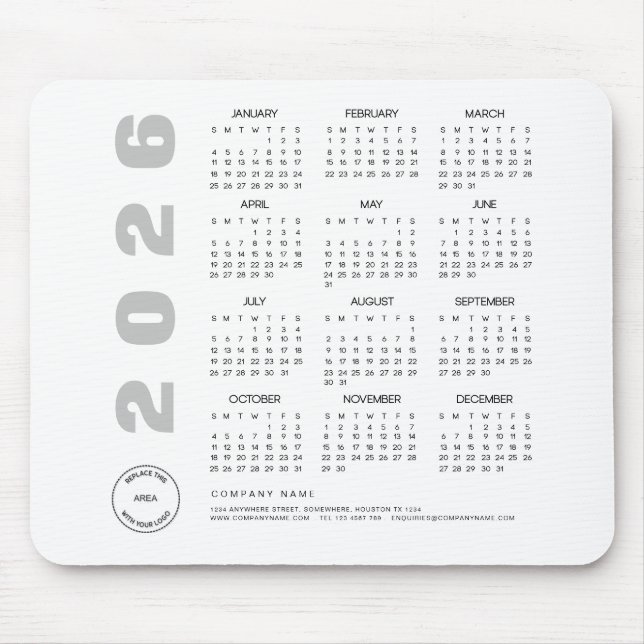 Logo 2022 Kalender Unternehmen Client Werbegeschen Mousepad (Vorne)