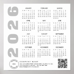 Logo 2025 Kalender QR-Code Firmenname Poster