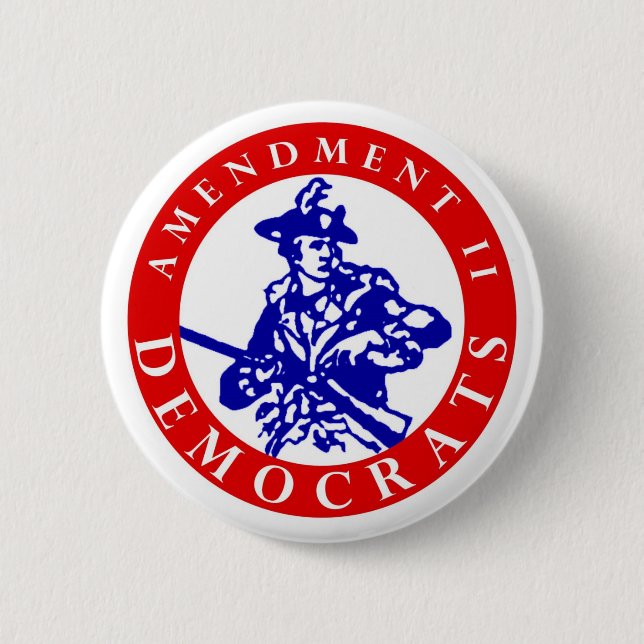 Logo 2,25" der Änderungs-II Demokraten Knopf Button (Vorderseite)