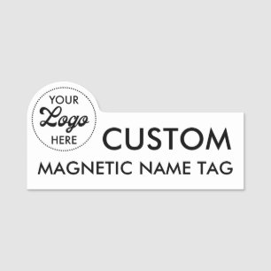 LOGO 3" x 1,5" Individuelles Magnetisches Namenssc Namensschild