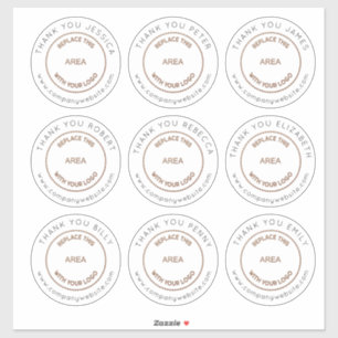 Logo 9 Großer individueller Name dank Mitarbeiter  Aufkleber