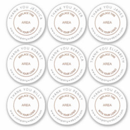 Logo 9 Kleiner Name dank Mitarbeiter Delegierter Aufkleber