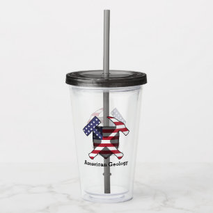 Logo "American Geology Rock Hammer" - individuell Acryltrinkbecher