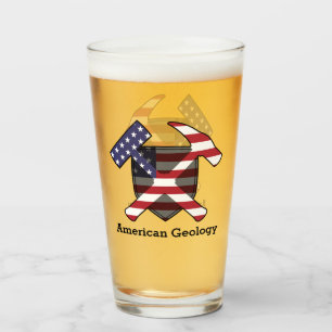 Logo "American Geology Rock Hammer" - individuell  Glas