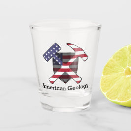 Logo "American Geology Rock Hammer" - individuell Schnapsglas