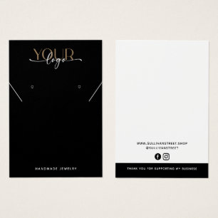 Logo-Anhänger Ohrringe Display Karte