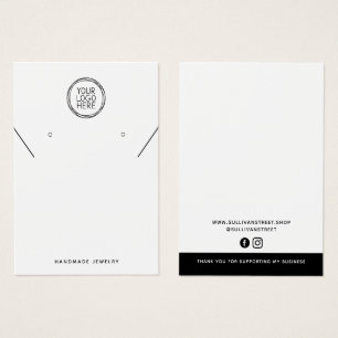 Logo-Anhänger Ohrringe Display Karte