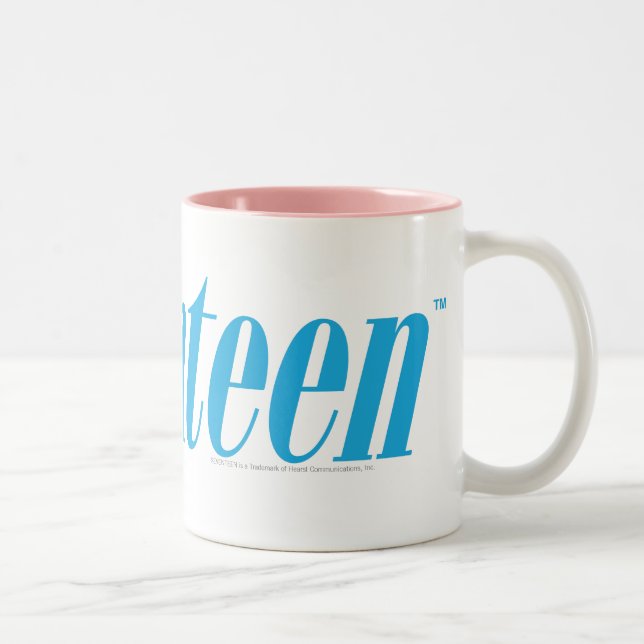 Logo-Aqua siebzehn Zweifarbige Tasse (Rechts)