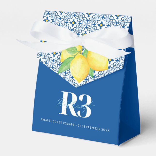 Logo "Aquarellfarben Lemons Mediterranes Tile" Geschenkschachtel (Vorderseite)