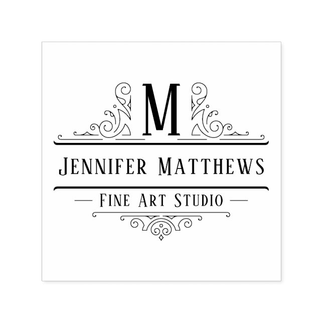 Logo "Art Deco Verziert Decorative Wirbel" | Permastempel (Design)