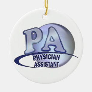 LOGO-ARZT-ASSISTENT PAS BLAUER KERAMIK ORNAMENT
