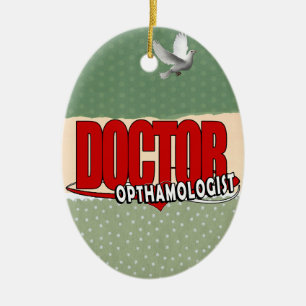 LOGO-ARZT OPTHAMOLOGIST KERAMIK ORNAMENT