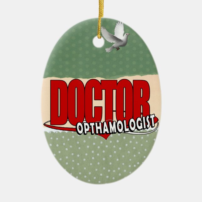 LOGO-ARZT OPTHAMOLOGIST KERAMIK ORNAMENT (Vorne)
