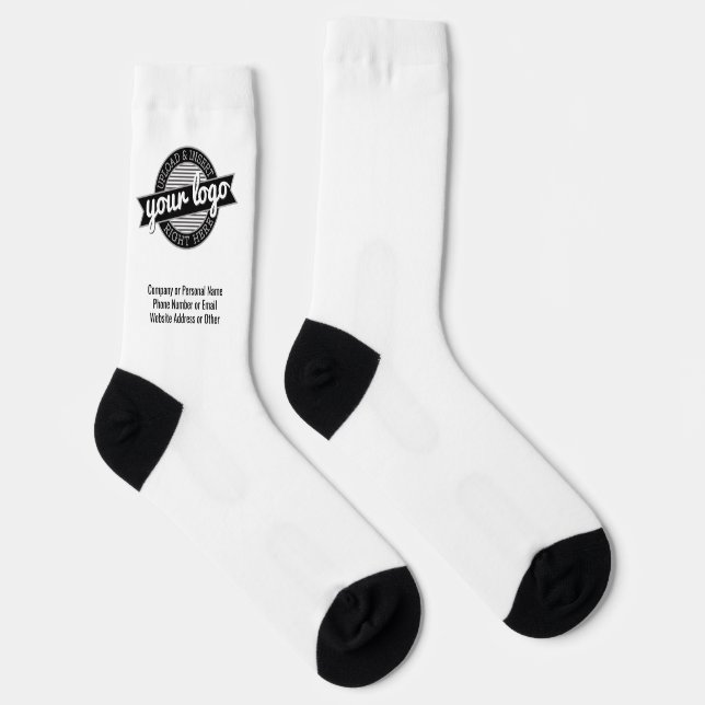 Logo auf "Calf for Business"-Branding in Weiß hinz Socken (Rechts)