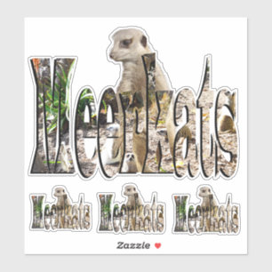 Logo auf den Meerkats-Bildern Aufkleber