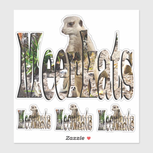 Logo auf den Meerkats-Bildern Aufkleber (Blatt)