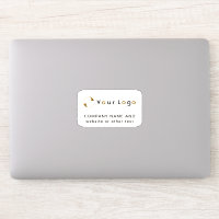 Logo auf Off white Rechteck Notebook Business Viny