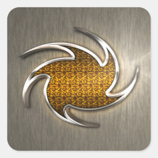 Logo-Aufkleber 3D-Effekt Quadratischer Aufkleber