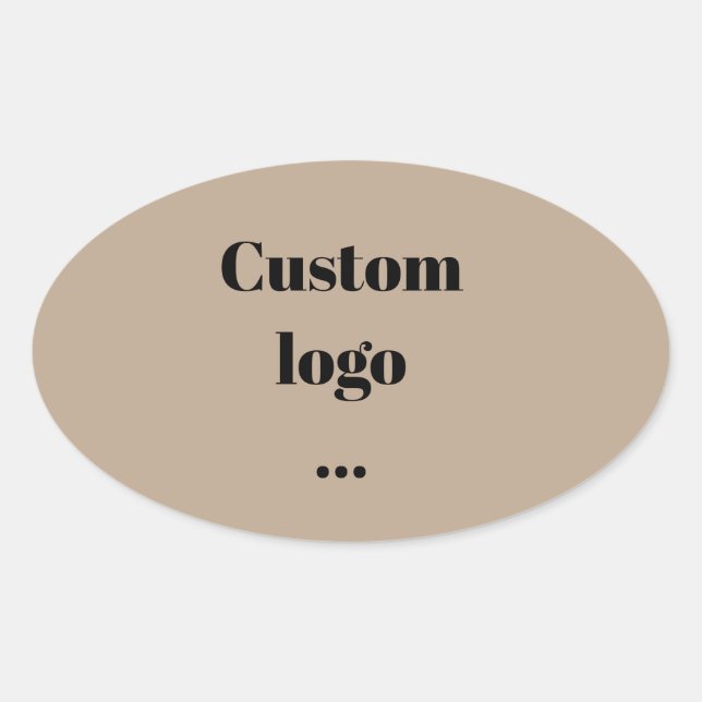 Logo-Aufkleber, die Ihr Logo ersetzen Ovaler Aufkleber (Vorderseite)