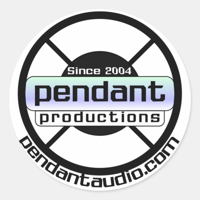 Logo-Aufkleber für Anhänger Runder Aufkleber (Vorderseite)