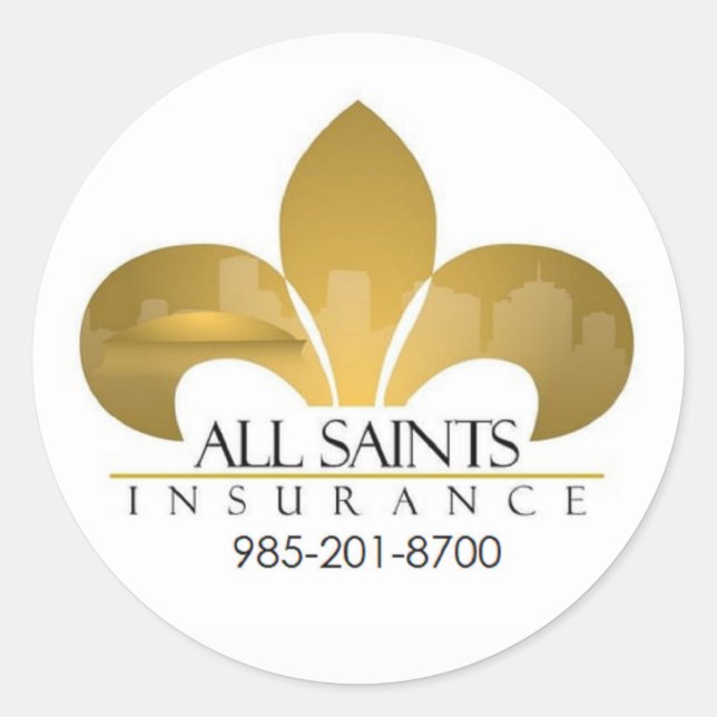 Logo-Aufkleber für benutzerdefinierte Unternehmen Runder Aufkleber (Vorderseite)