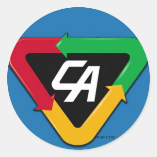 Logo-Aufkleber für Captain-Aktion Runder Aufkleber