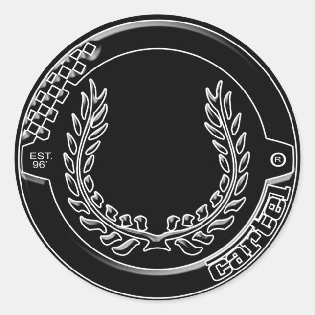 Logo-Aufkleber für Chrome-Kartell Runder Aufkleber (Vorderseite)