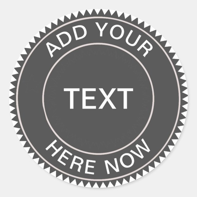 Logo-Aufkleber für coole Hipster-Blackboard-Busine Runder Aufkleber (Vorderseite)