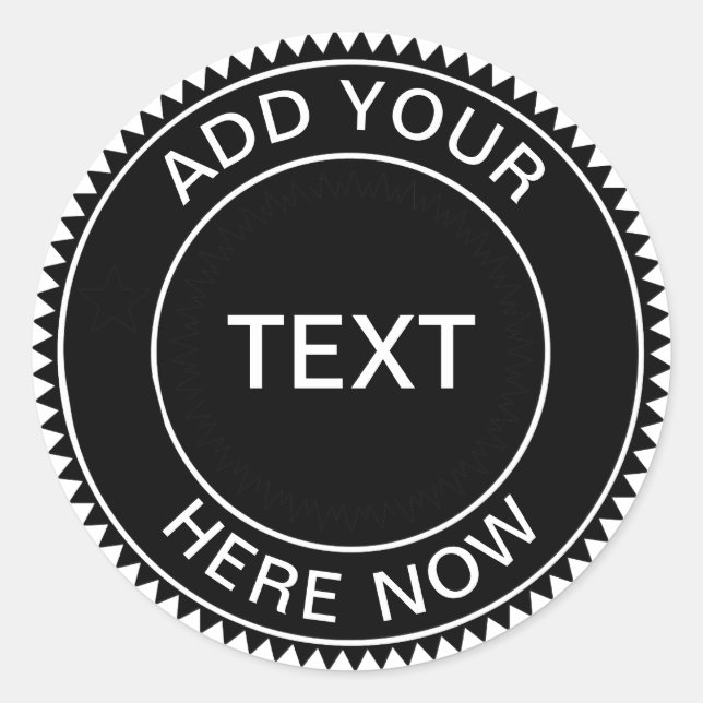 Logo-Aufkleber für coole Hipster Runder Aufkleber (Vorderseite)