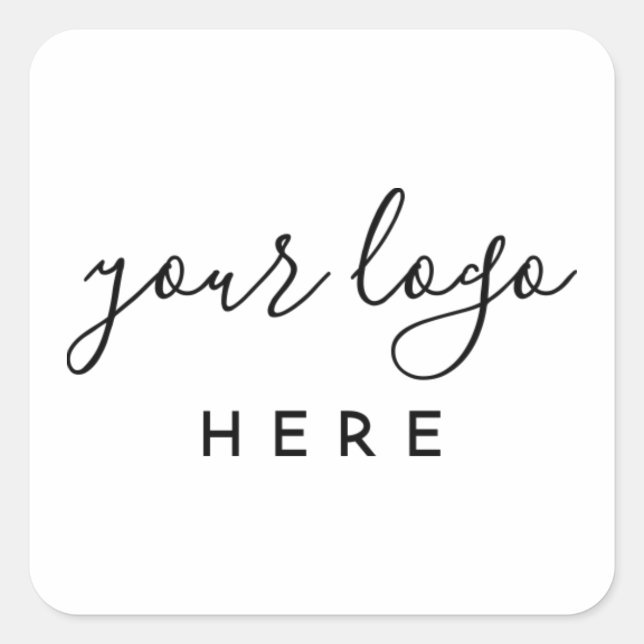 Logo-Aufkleber für das benutzerdefinierte Branding Quadratischer Aufkleber (Vorderseite)