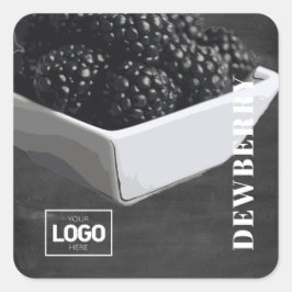 Logo-Aufkleber für das Produkt-Brandy Dewberry Quadratischer Aufkleber