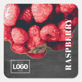 Logo-Aufkleber für das Produkt-Brandy-Himbeere Quadratischer Aufkleber