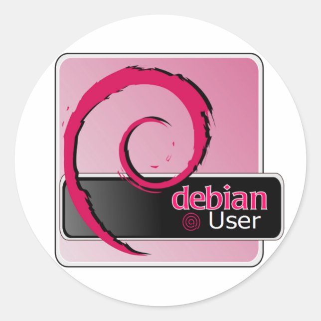 Logo-Aufkleber für Debian-Benutzer Runder Aufkleber (Vorderseite)