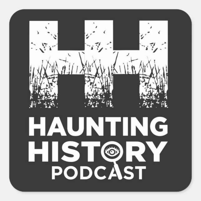 Logo-Aufkleber für die schwarze Tür Quadratischer Aufkleber (Vorderseite)