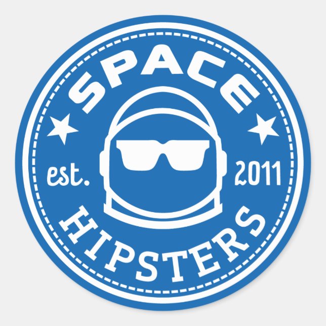Logo-Aufkleber für große 3"-Hipster Runder Aufkleber (Vorderseite)