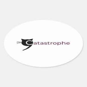 Logo-Aufkleber für Katastrophen Ovaler Aufkleber
