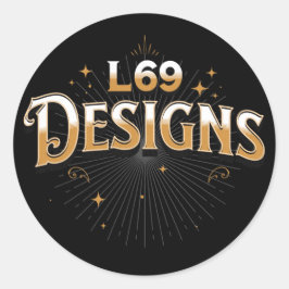 Logo-Aufkleber für L69 DESIGNS Runder Aufkleber