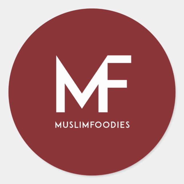 Logo-Aufkleber für MuslimFoodies Runder Aufkleber (Vorderseite)