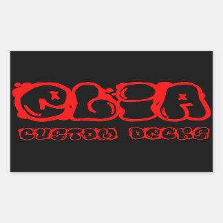 Logo-Aufkleber für Rot Rechteckiger Aufkleber